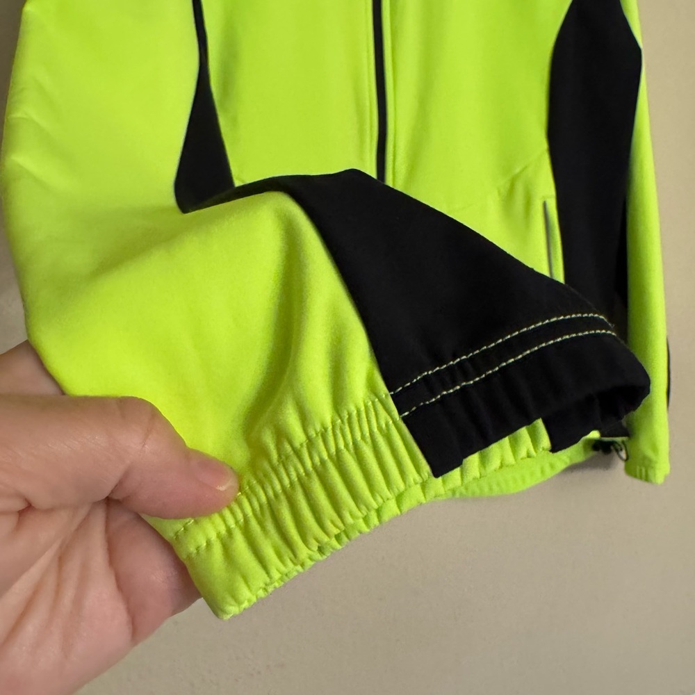 Baleaf Jacket Sz M Neon Yellow Cycling Running Softshell Waterproof Cold Weather - Picture 8 of 16